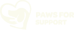 Paws for Support white Logo