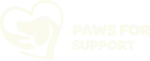 Paws for Support white Logo